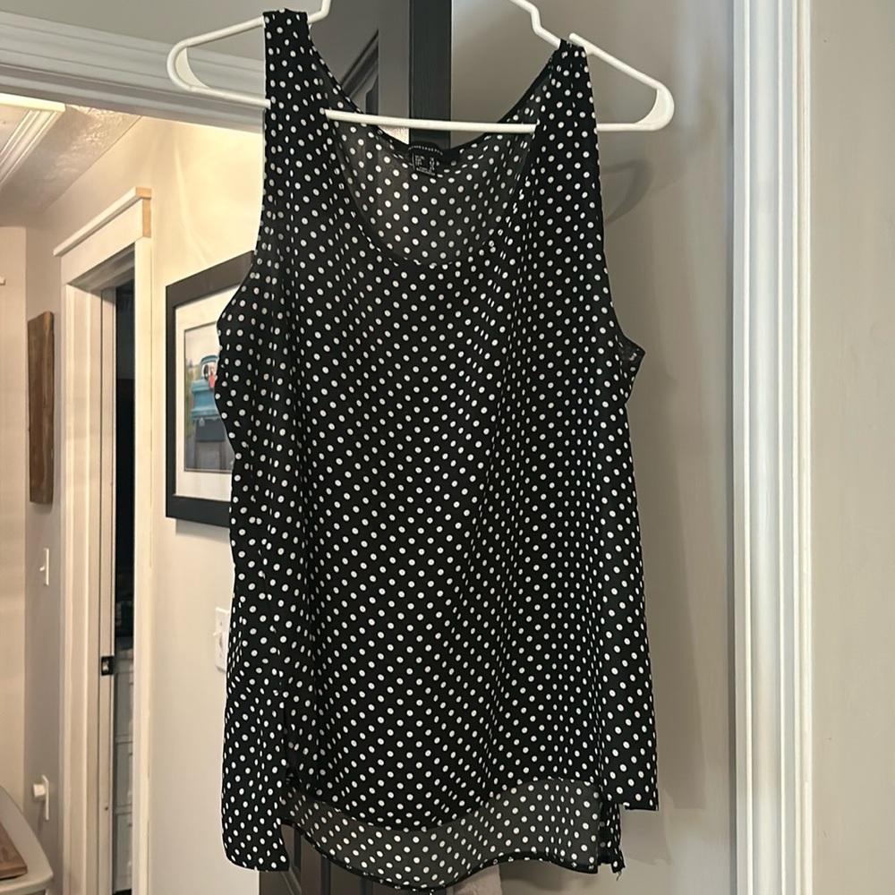 Polka dot blouse tank top